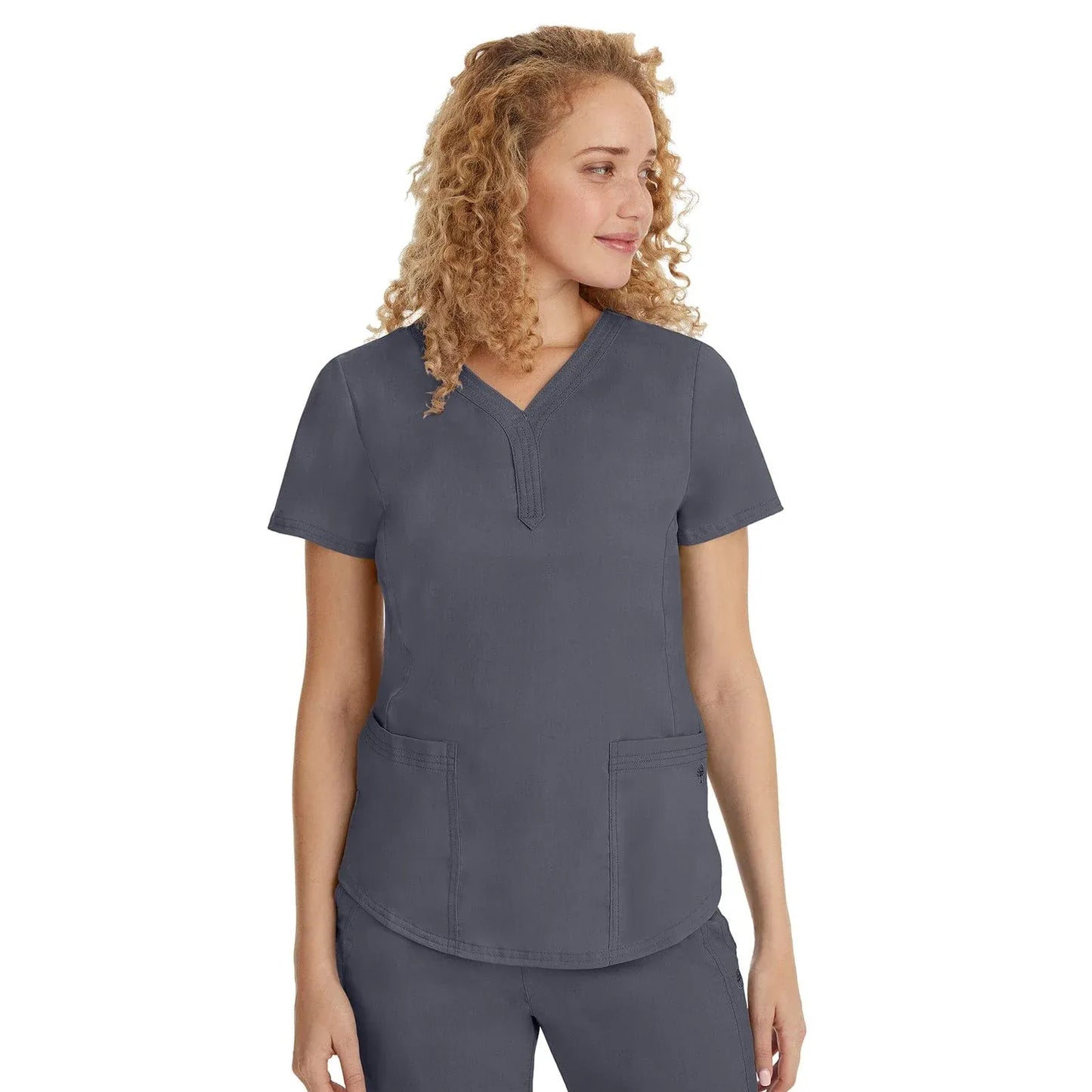 Healing Hands Purple Label Scrubs 2167 Jane Top Women Pewter