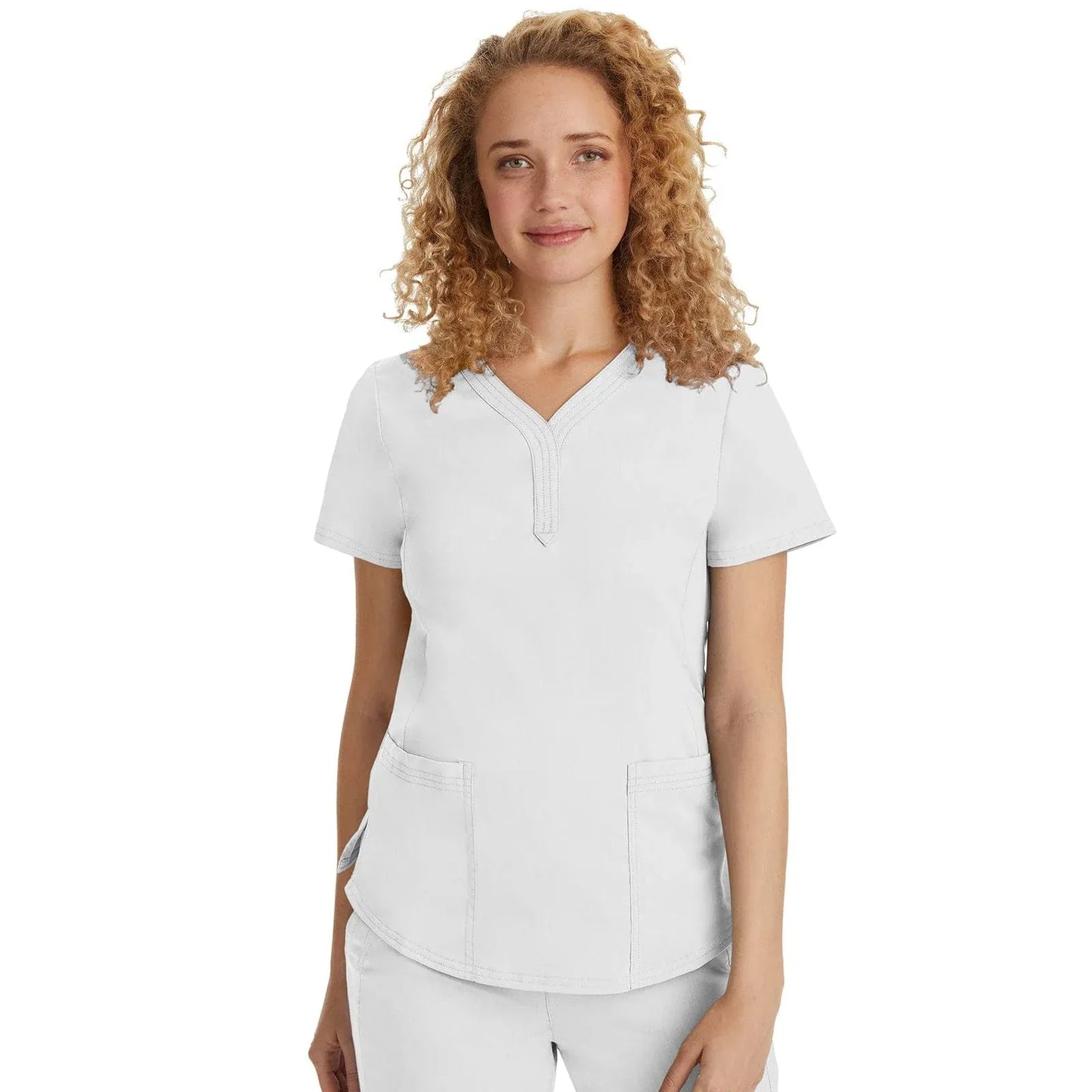 Healing Hands Purple Label Scrubs 2167 Jane Top Women White