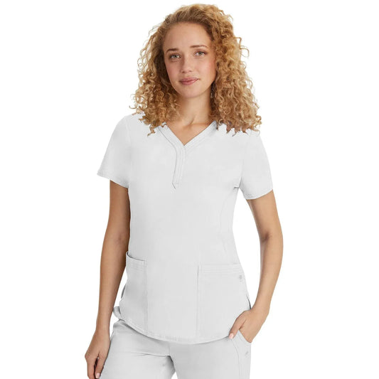 Healing Hands Purple Label Scrubs 2167 Jane Top Women White