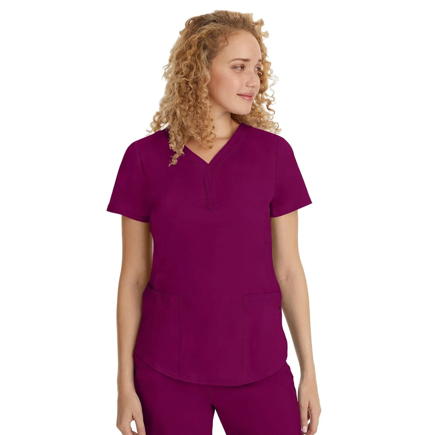 Healing Hands Purple Label Scrubs 2167 Jane Top Women Wine