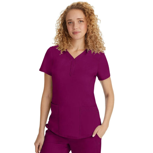 Healing Hands Purple Label Scrubs 2167 Jane Top Women Wine