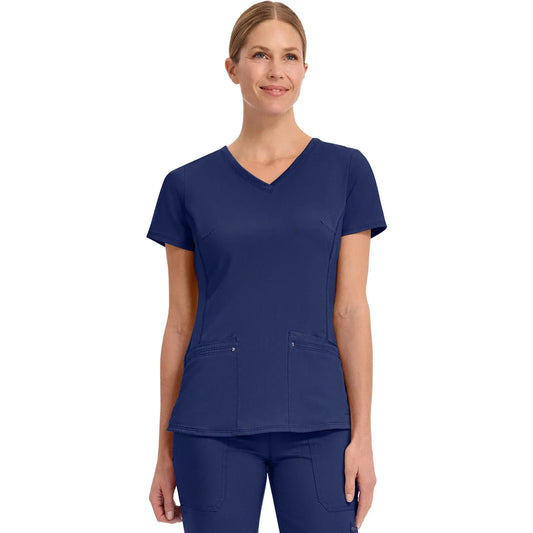 Healing Hands Purple Label Scrubs 2245 Juliet Top Women Navy