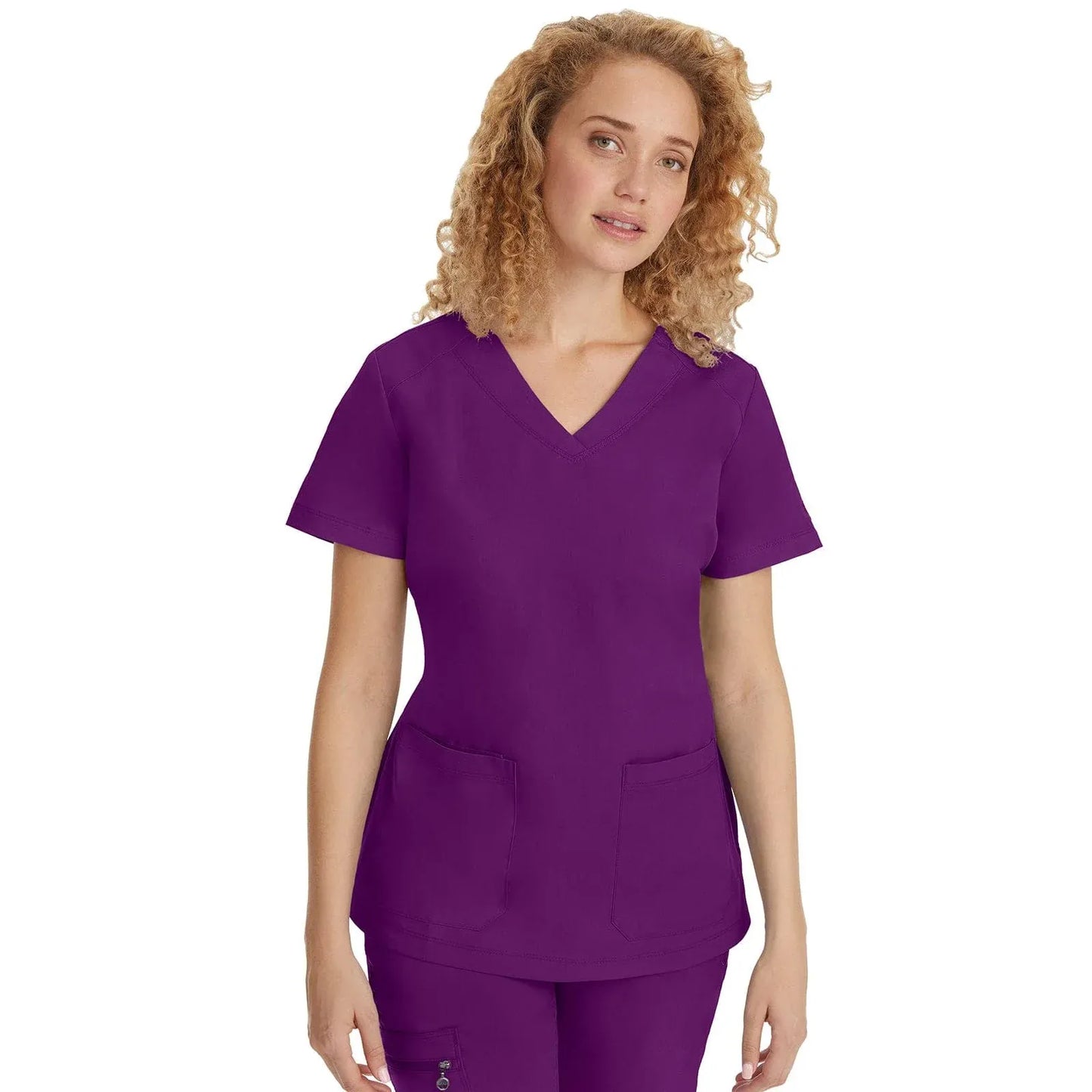 Healing Hands Purple Label Scrubs 2320 Jill Top Women Eggplant