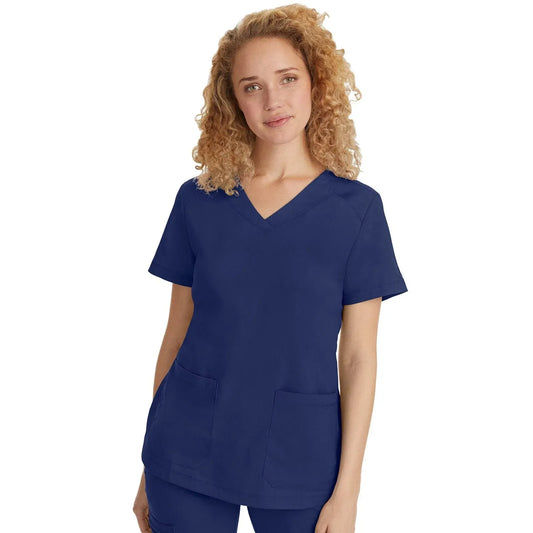 Healing Hands Purple Label Scrubs 2320 Jill Top Women Navy