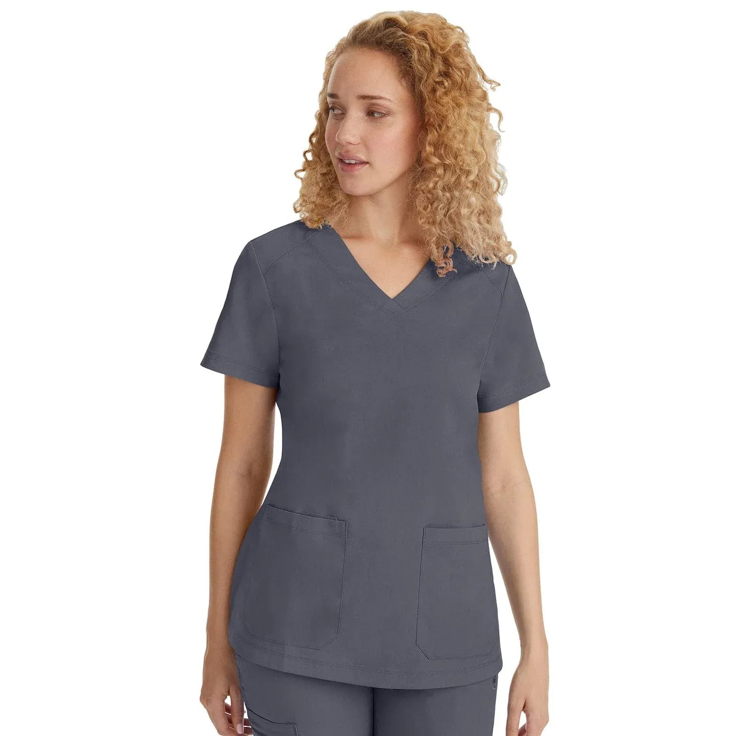 Healing Hands Purple Label Scrubs 2320 Jill Top Women Pewter