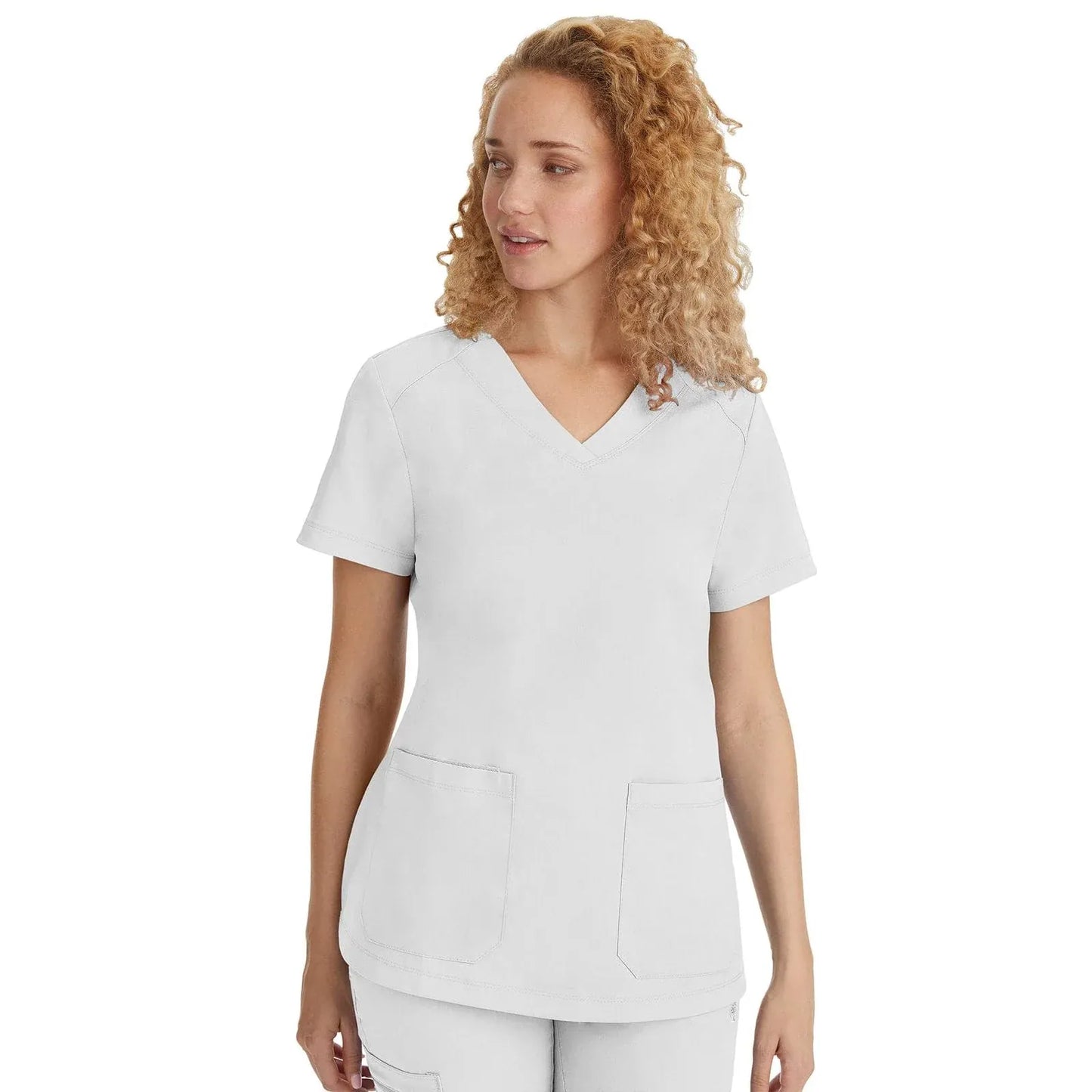 Healing Hands Purple Label Scrubs 2320 Jill Top Women White