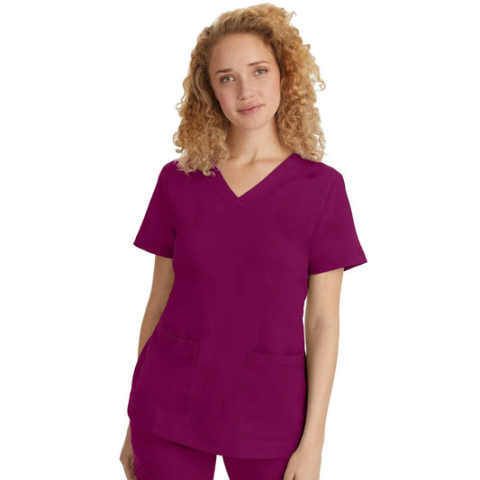 Healing Hands Purple Label Scrubs 2320 Jill Top Women Wine