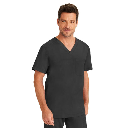 Healing Hands Purple Label Scrubs 2330 Justin Top Men Black