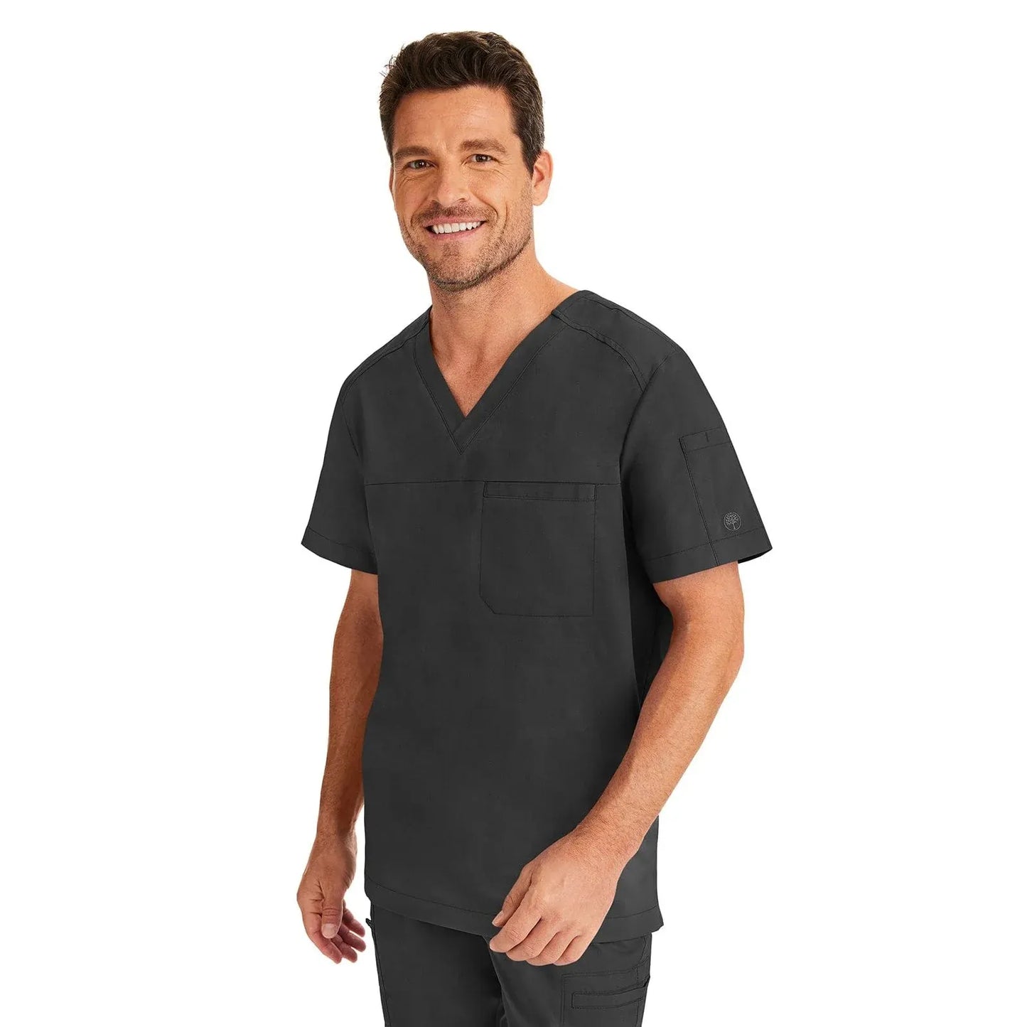 Healing Hands Purple Label Scrubs 2330 Justin Top Men Black