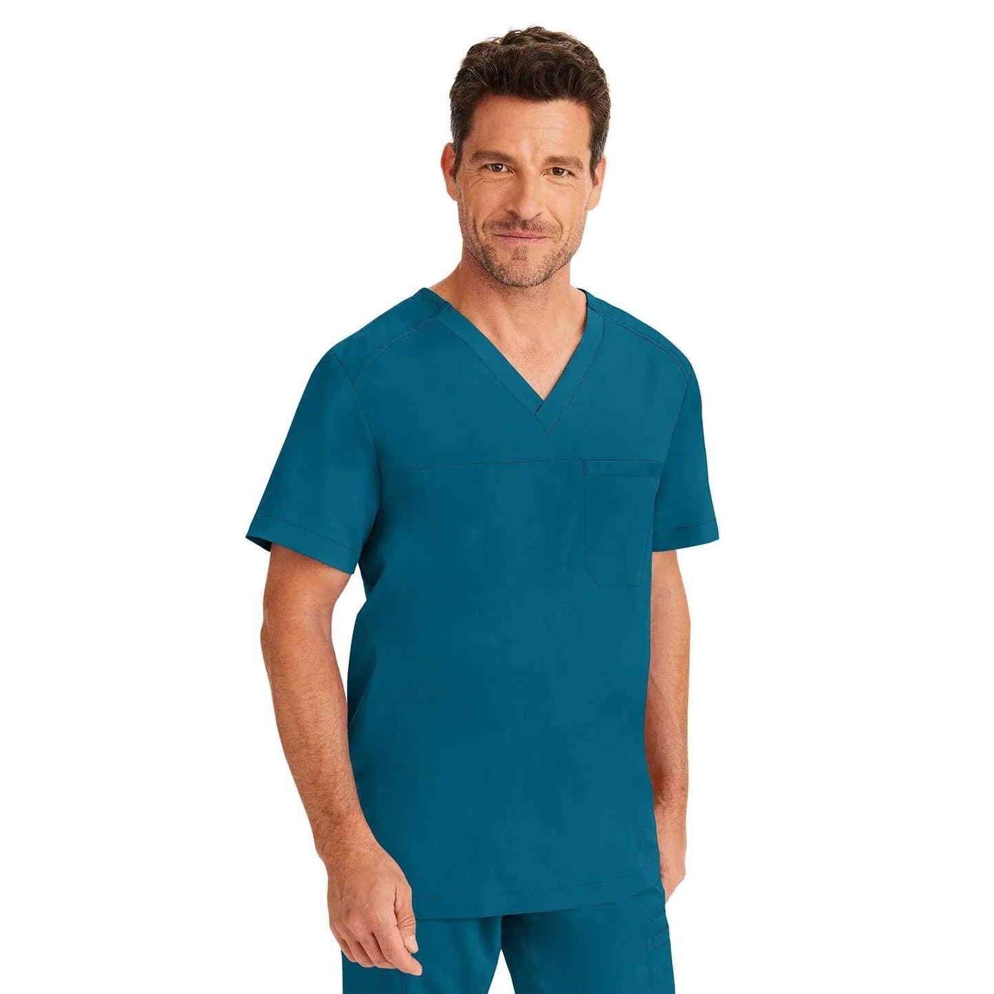 Healing Hands Purple Label Scrubs 2330 Justin Top Men Caribbean