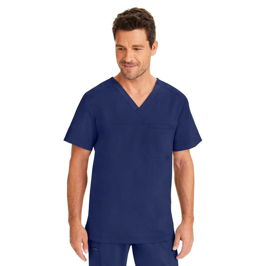 Healing Hands Purple Label Scrubs 2330 Justin Top Men Navy
