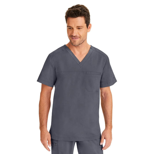 Healing Hands Purple Label Scrubs 2330 Justin Top Men Pewter