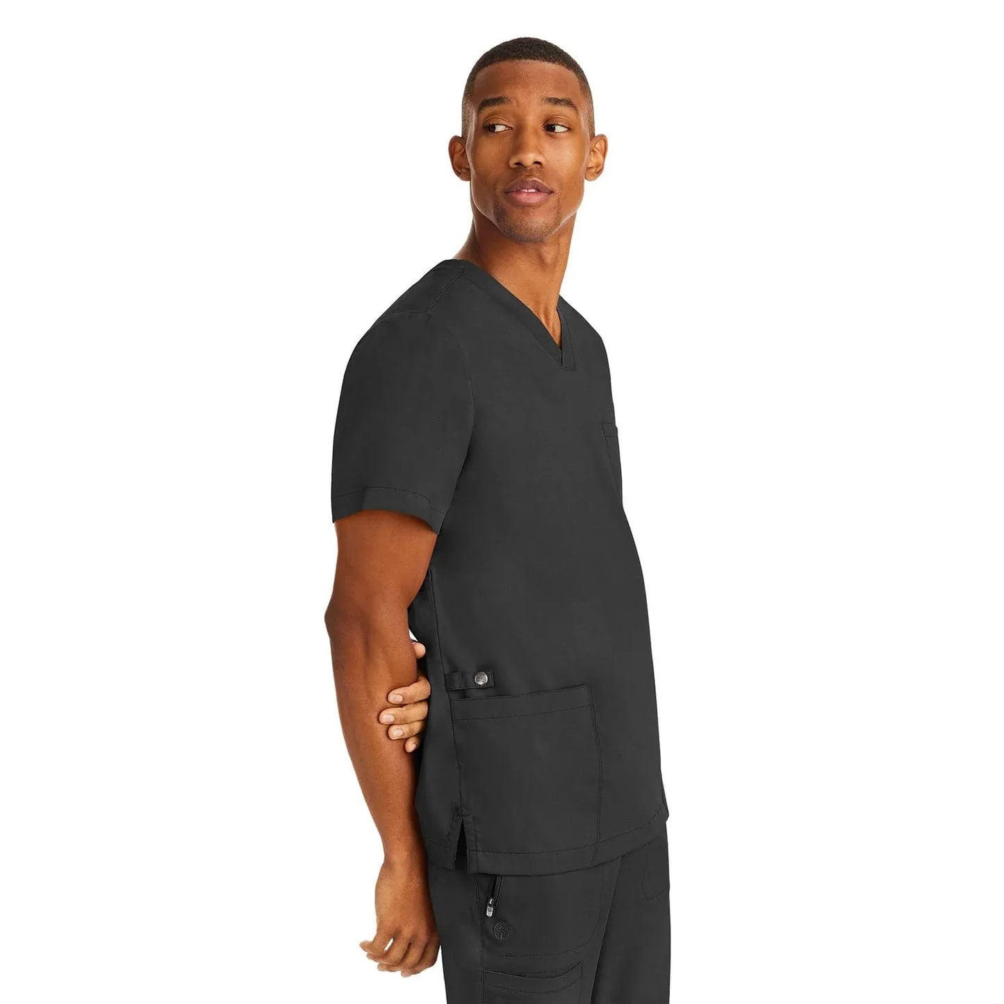 Healing Hands Purple Label Scrubs 2331 Jake Top Men Black