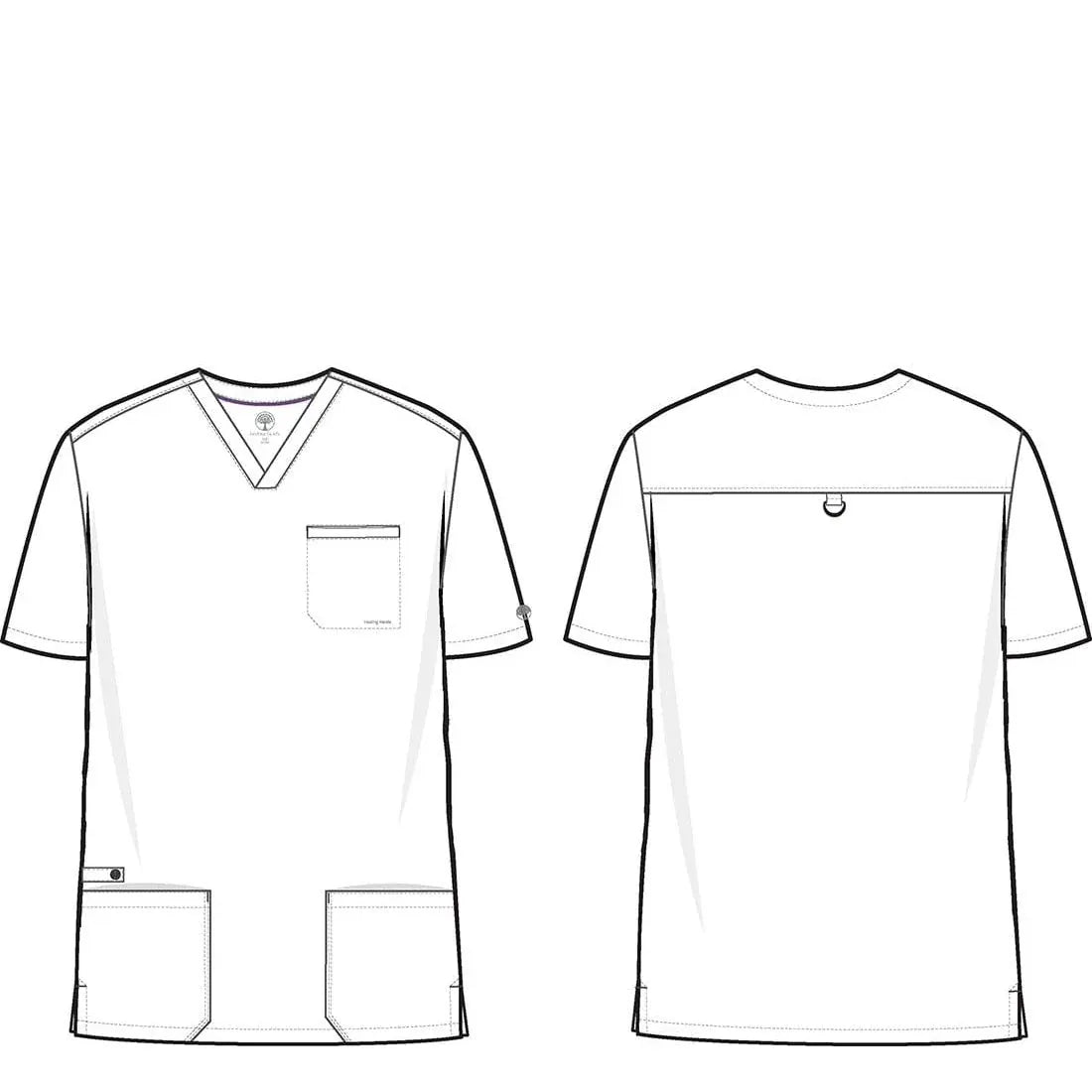 Healing Hands Purple Label Scrubs 2331 Jake Top Men Black