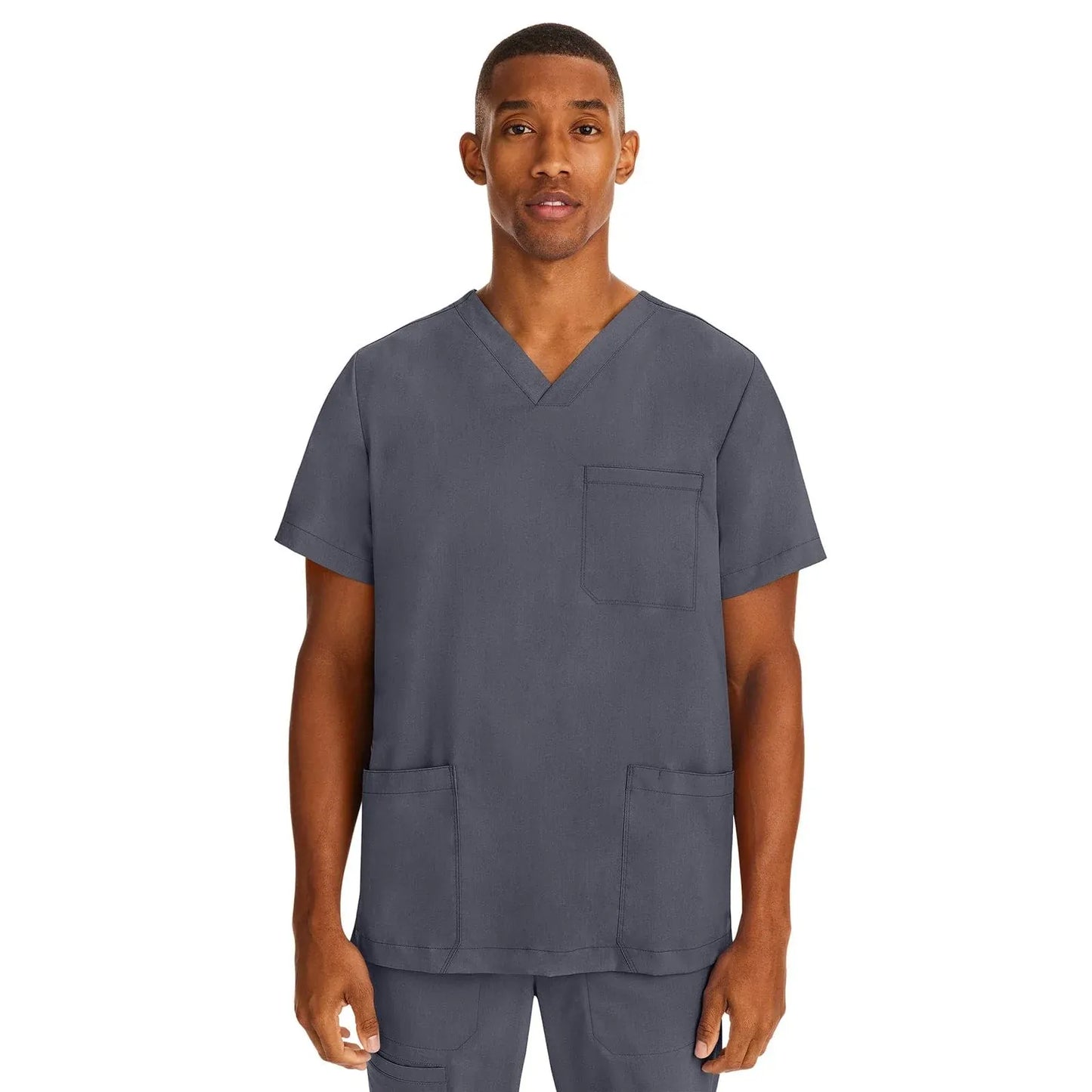 Healing Hands Purple Label Scrubs 2331 Jake Top Men Pewter
