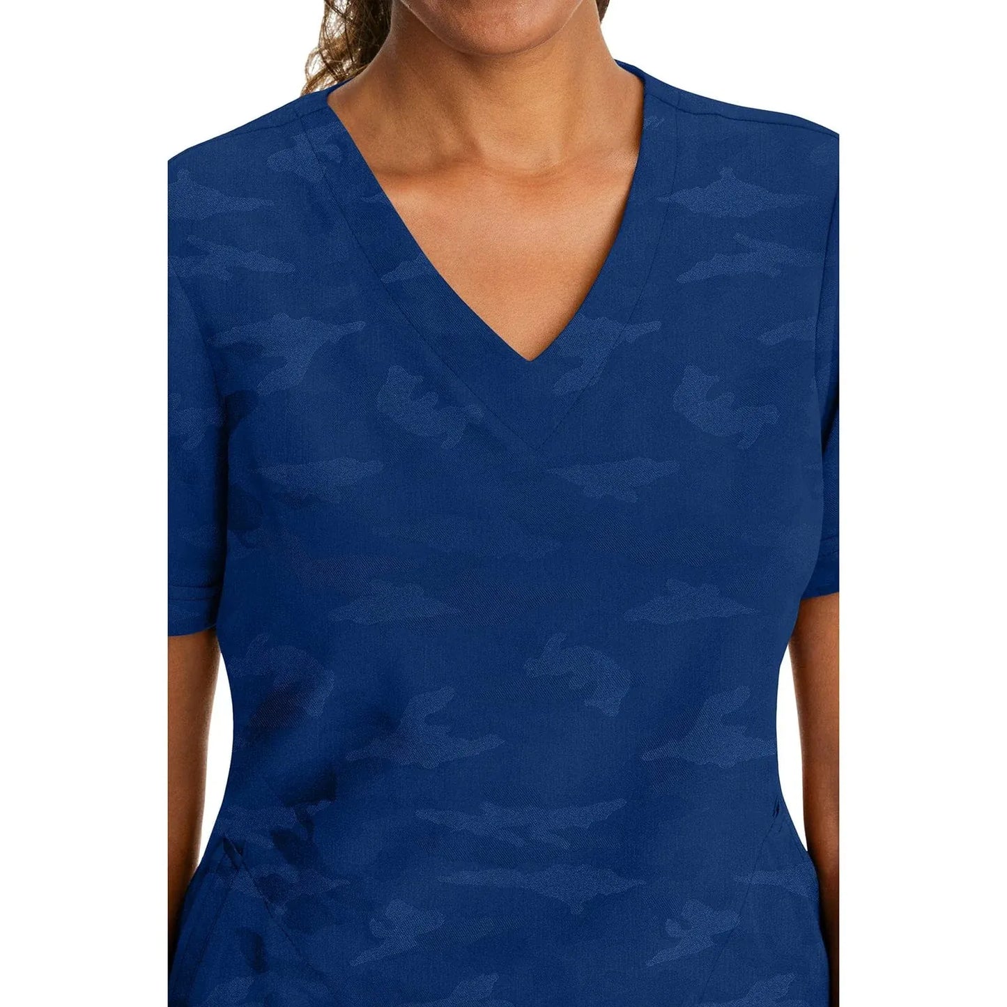 Healing Hands Purple Label Scrubs 2353 Joy Camo Top Women Navy