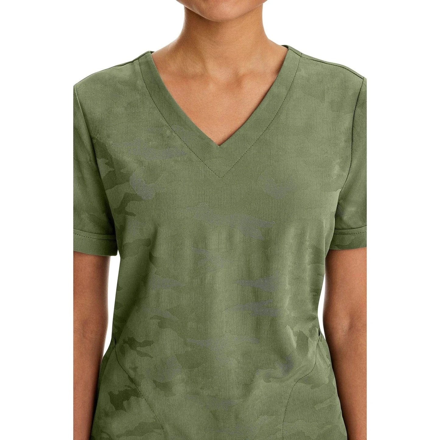 Healing Hands Purple Label Scrubs 2353 Joy Camo Top Women Olive
