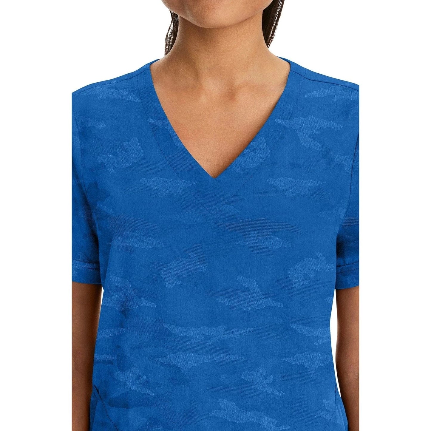 Healing Hands Purple Label Scrubs 2353 Joy Camo Top Women Royal