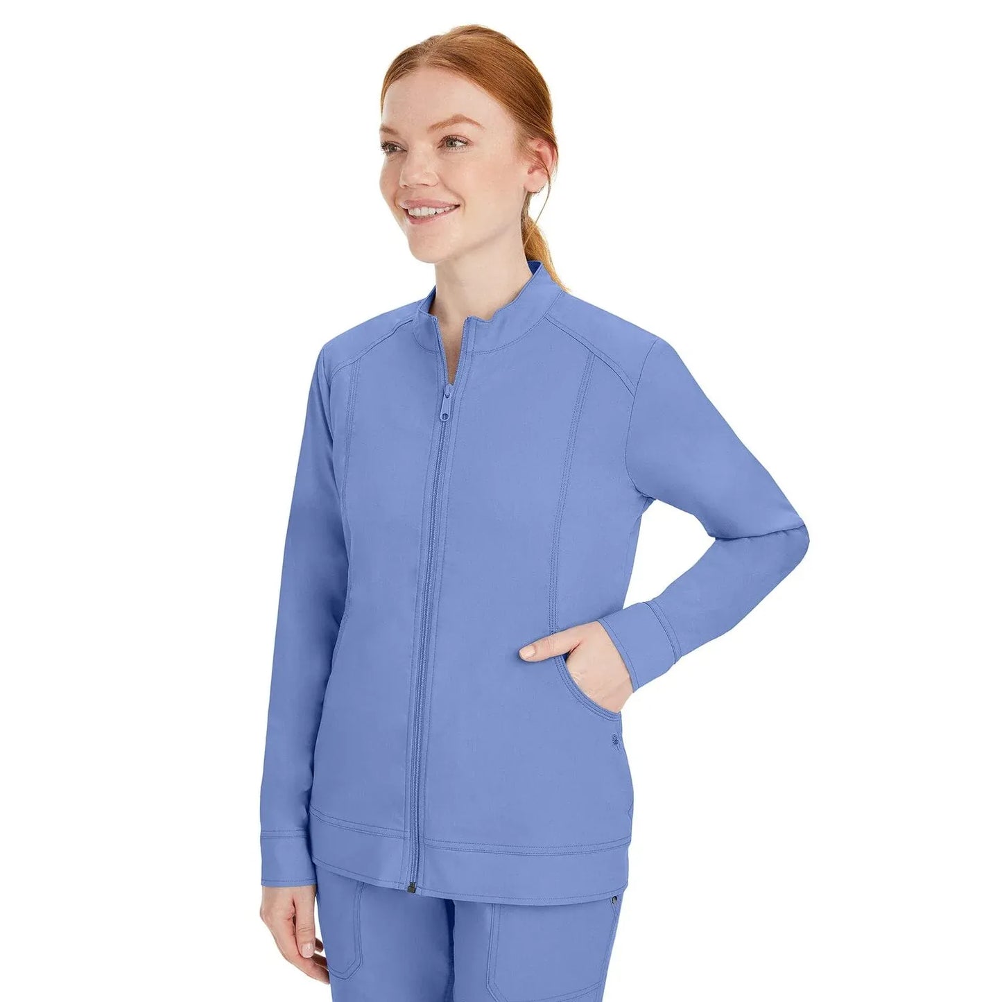 Healing Hands Purple Label Scrubs 5038 Dakota Jacket Women Ceil Blue