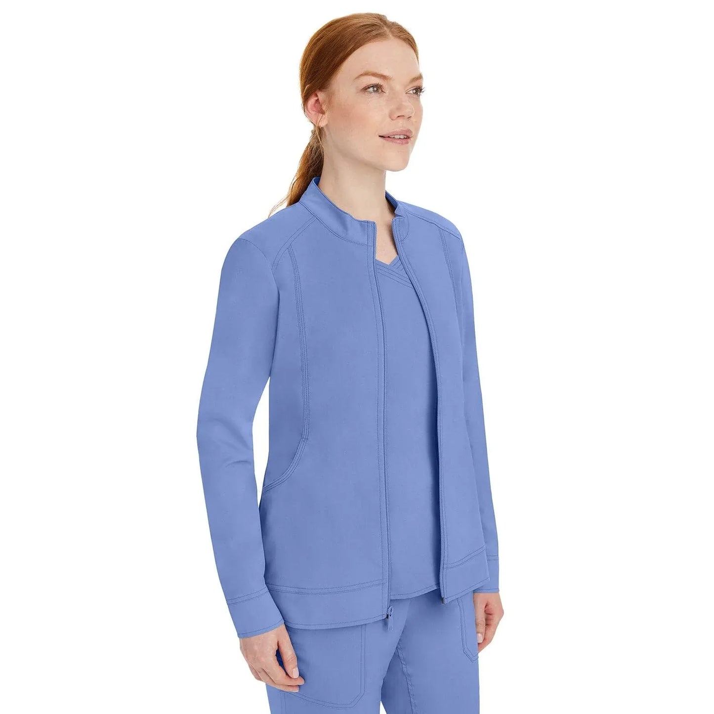 Healing Hands Purple Label Scrubs 5038 Dakota Jacket Women Ceil Blue
