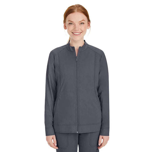 Healing Hands Purple Label Scrubs 5038 Dakota Jacket Women Pewter