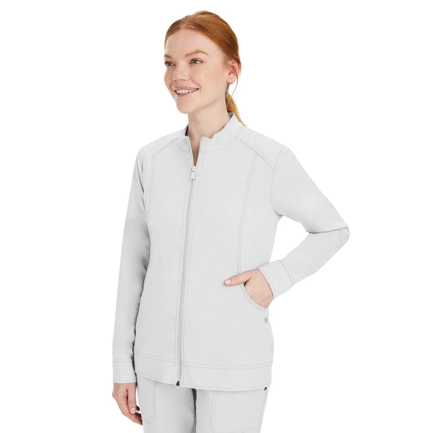 Healing Hands Purple Label Scrubs 5038 Dakota Jacket Women White