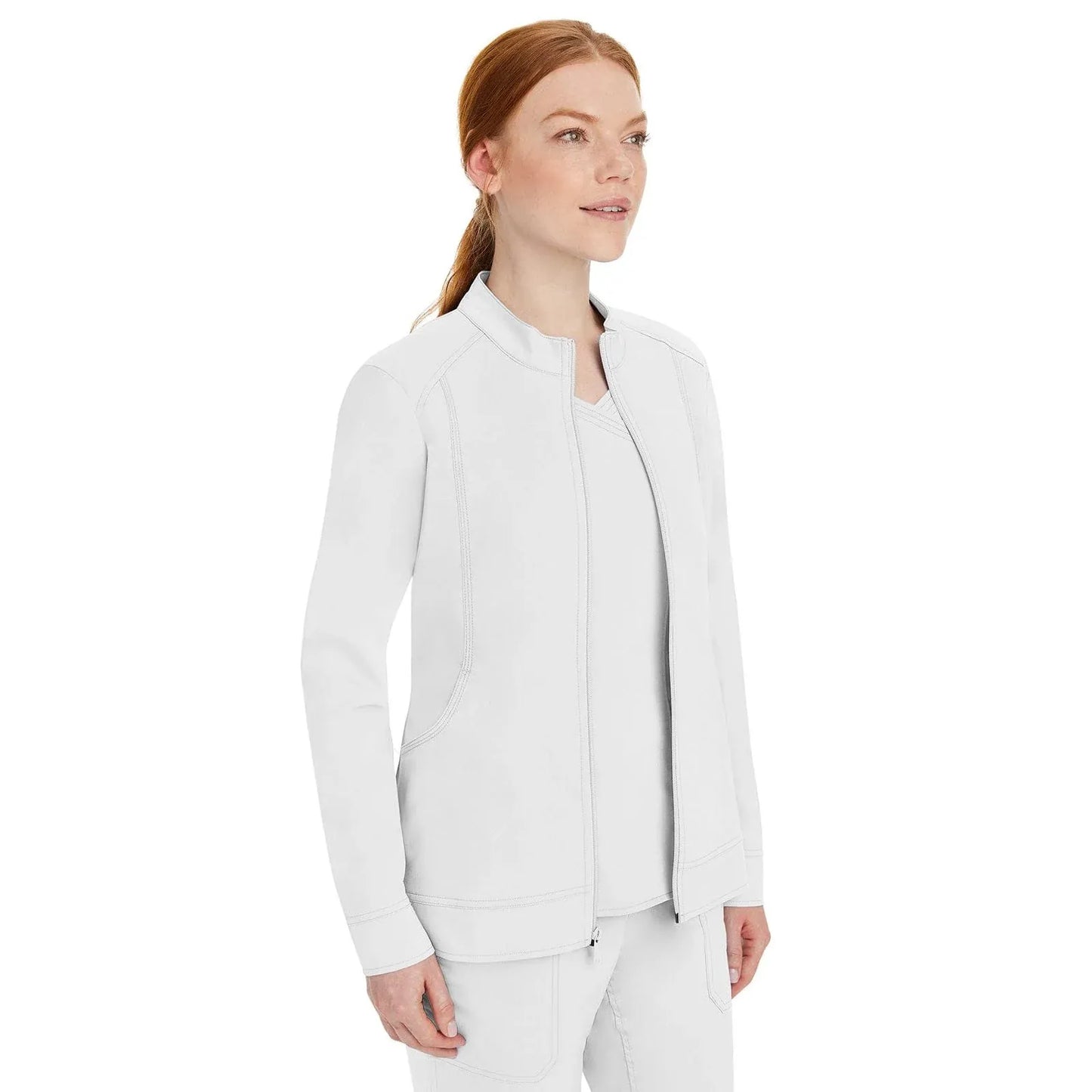 Healing Hands Purple Label Scrubs 5038 Dakota Jacket Women White