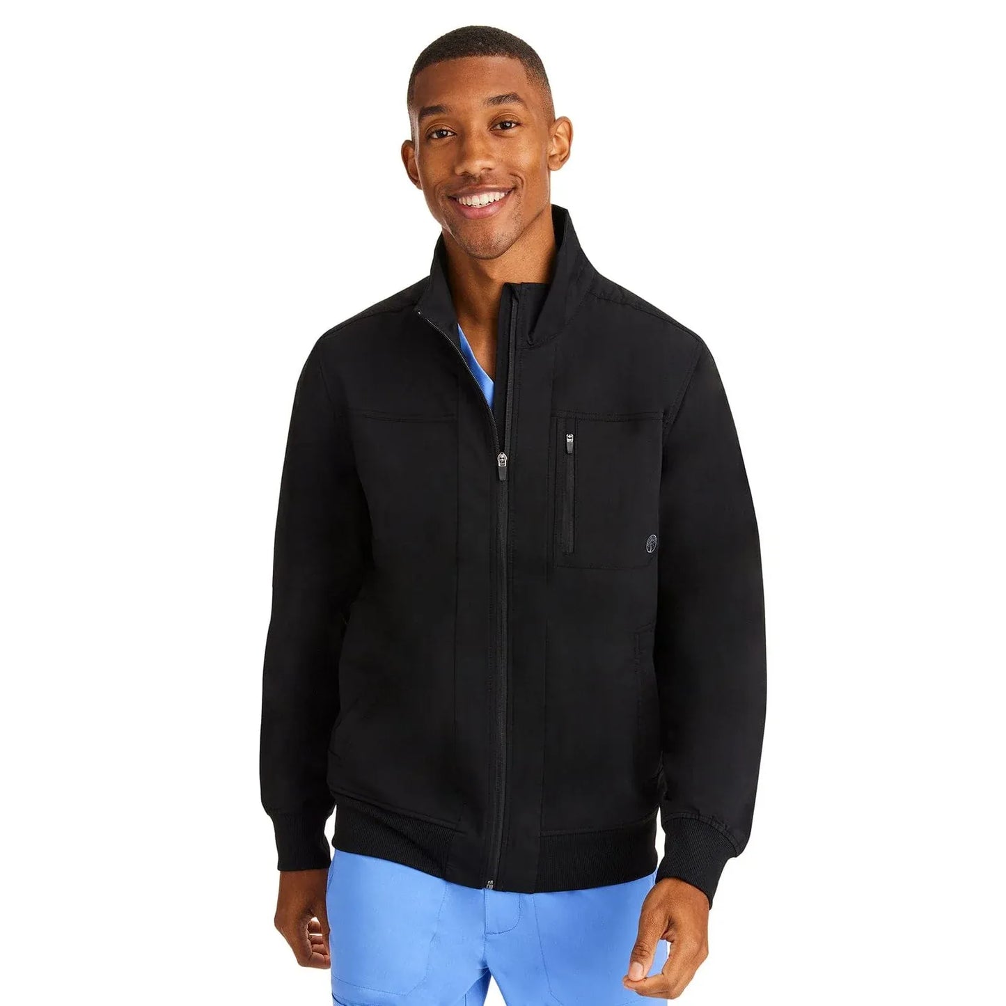 Healing Hands Purple Label Scrubs 5530 Jonathan Bomber Jacket Men Black