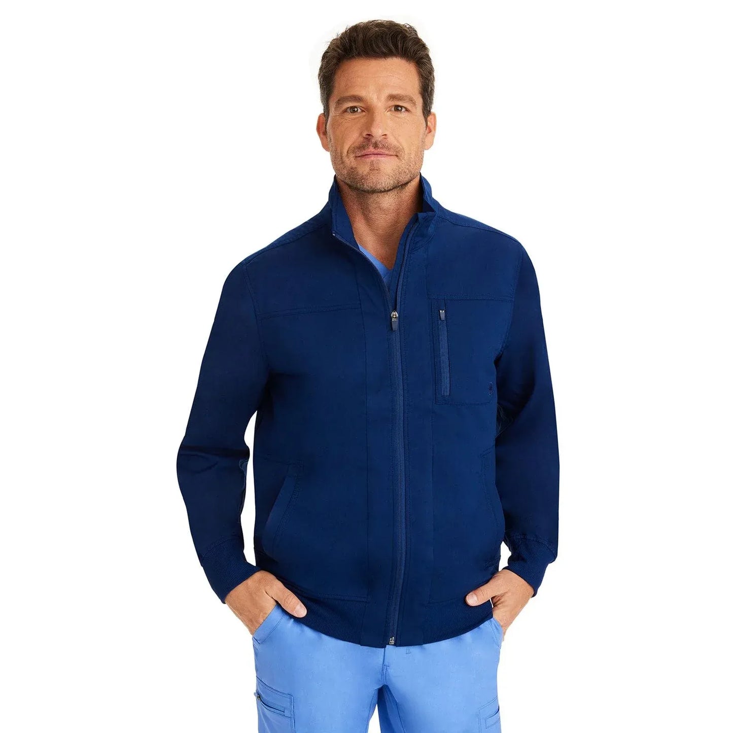 Healing Hands Purple Label Scrubs 5530 Jonathan Bomber Jacket Men Navy