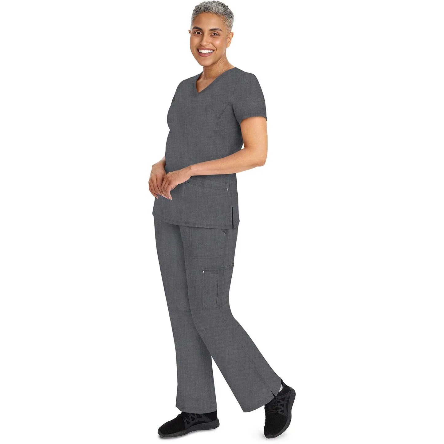Healing Hands Purple Label Scrubs 9133 Tori Pant Women Heather Grey