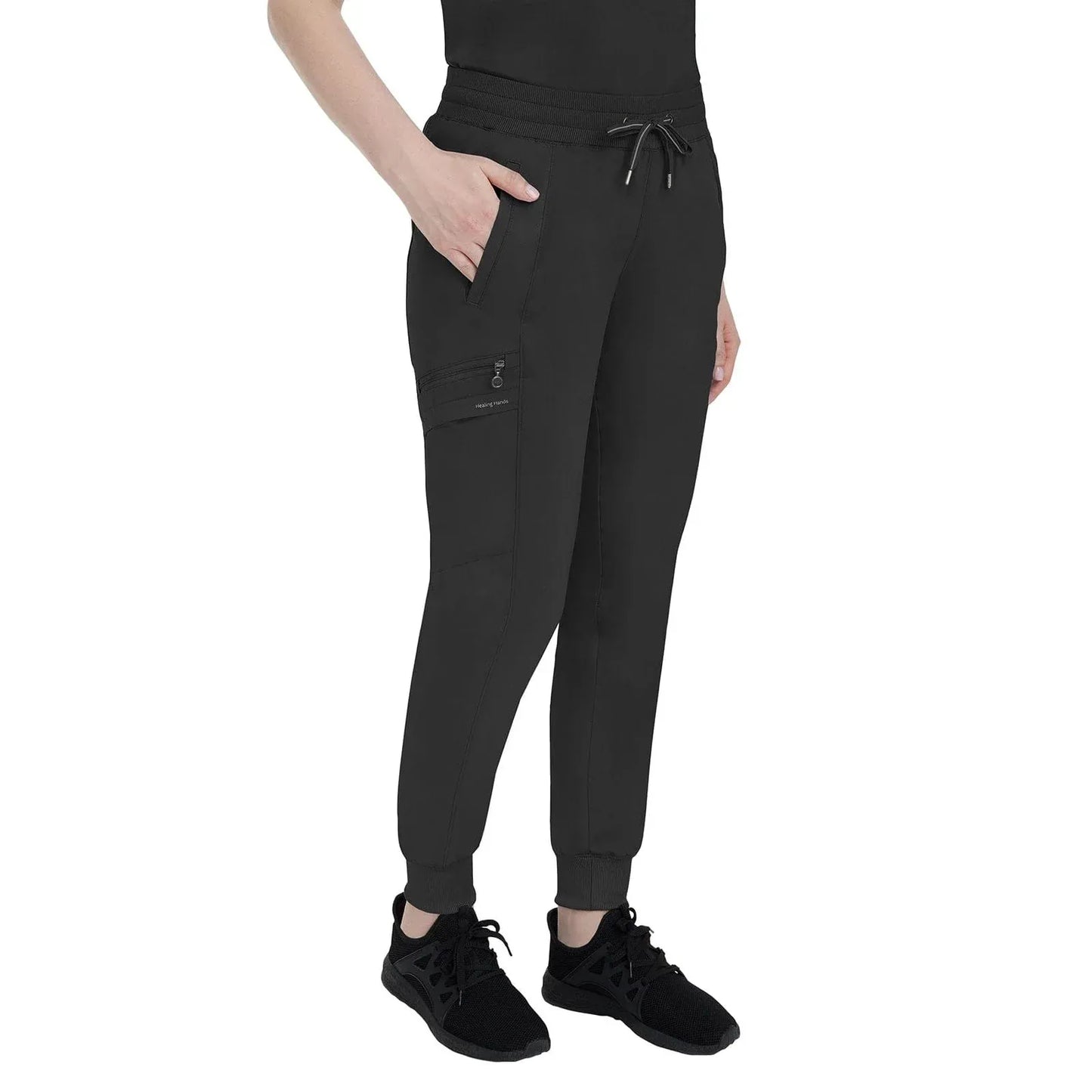 Healing Hands Purple Label Scrubs 9244 Toby Jogger Pant Women Black