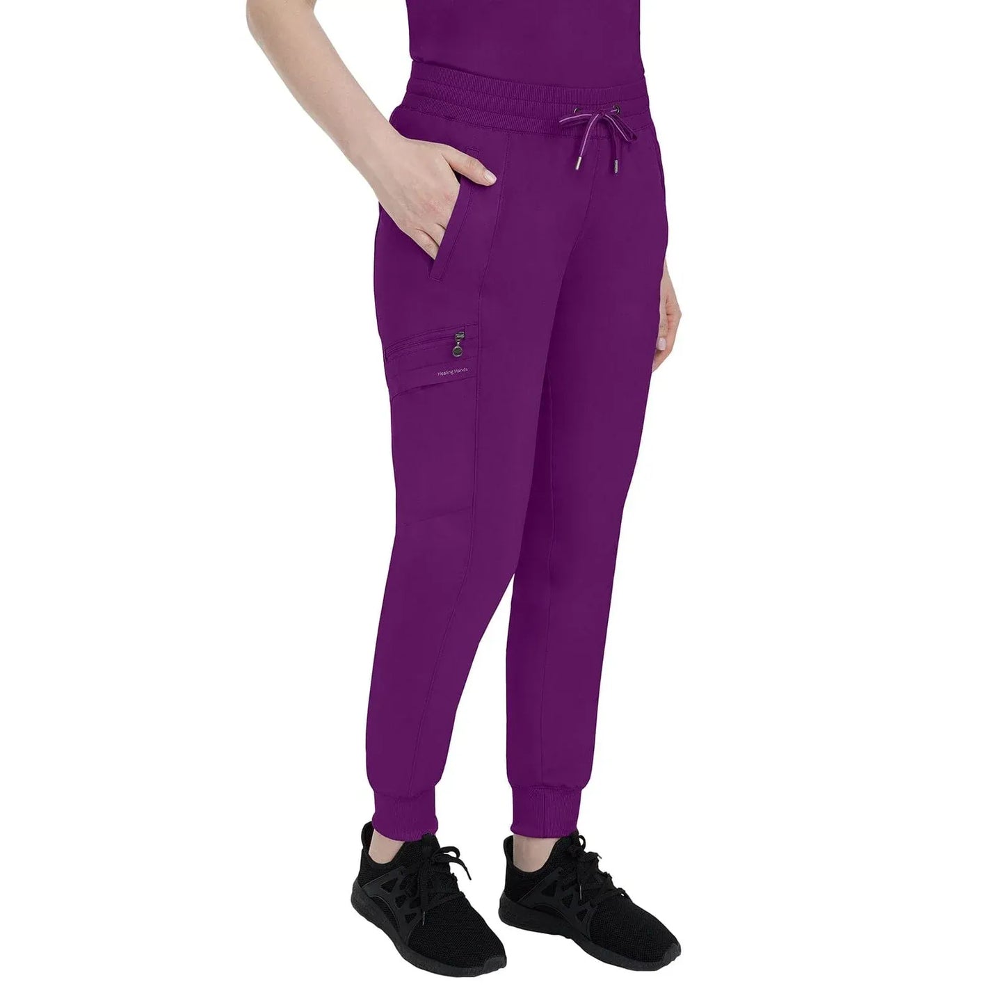 Healing Hands Purple Label Scrubs 9244 Toby Jogger Pant Women Eggplant