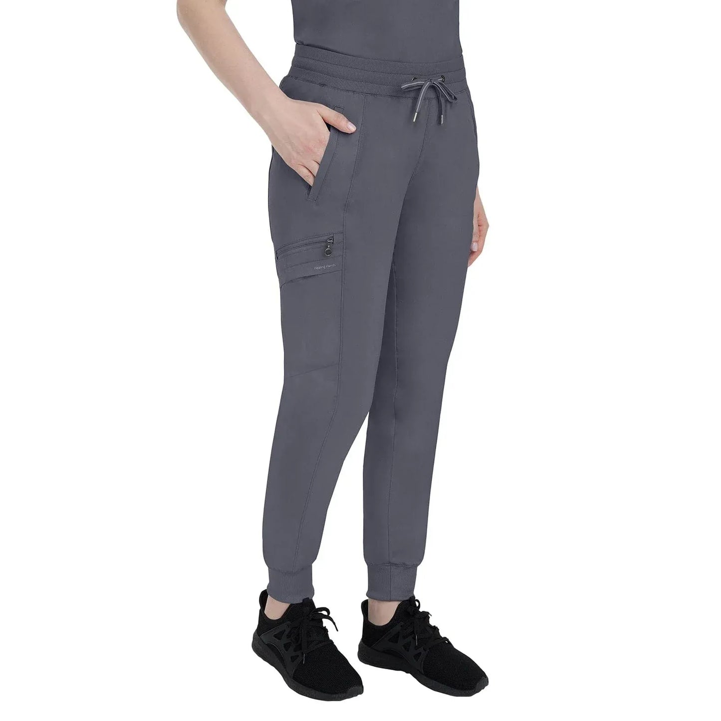 Healing Hands Purple Label Scrubs 9244 Toby Jogger Pant Women Pewter