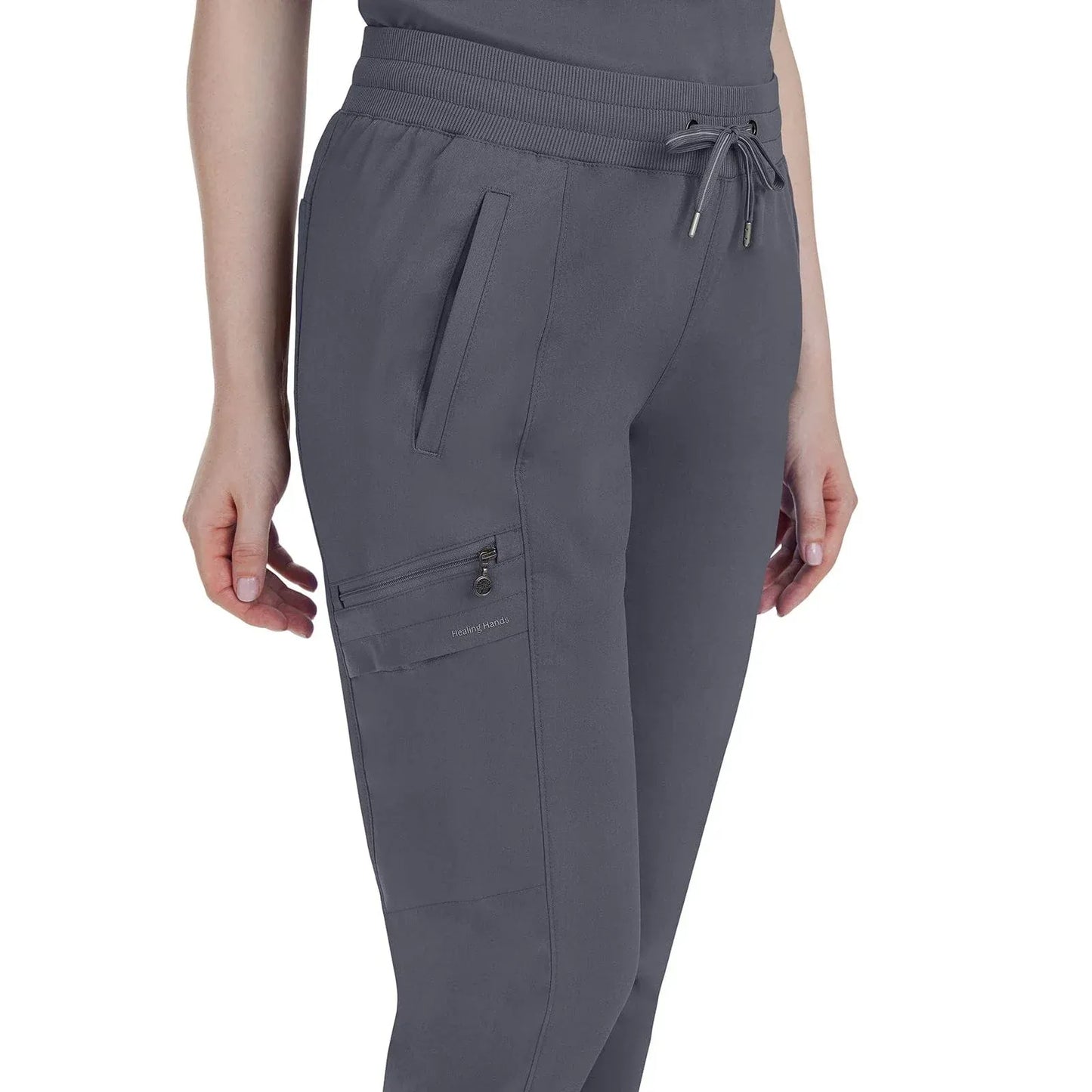 Healing Hands Purple Label Scrubs 9244 Toby Jogger Pant Women Pewter