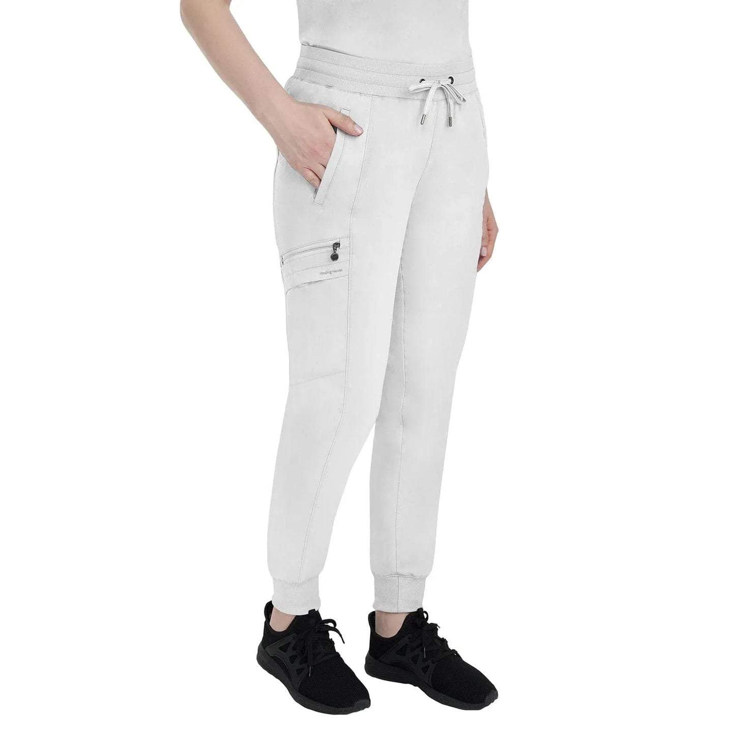 Healing Hands Purple Label Scrubs 9244 Toby Jogger Pant Women White