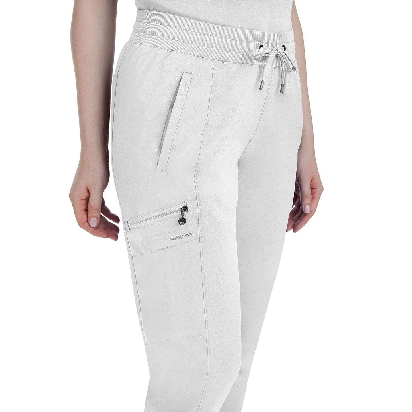 Healing Hands Purple Label Scrubs 9244 Toby Jogger Pant Women White