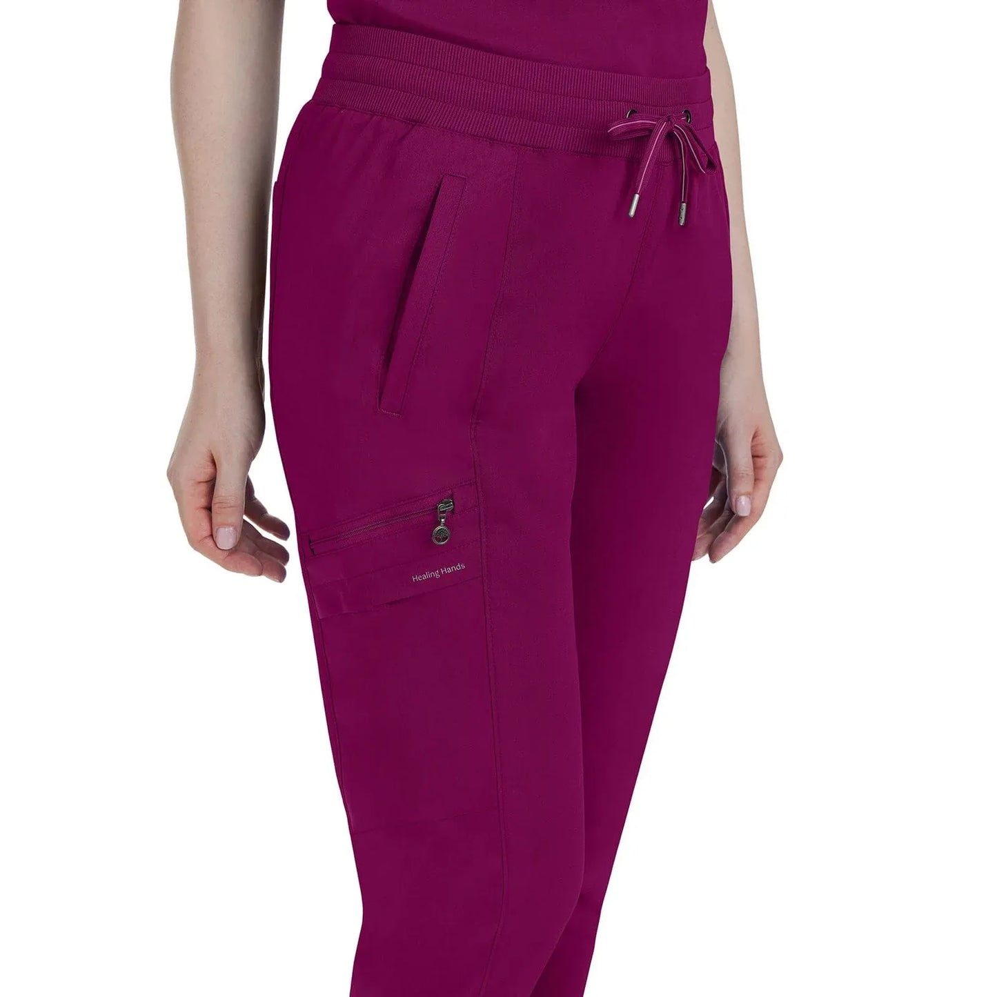 Healing Hands Purple Label Scrubs 9244 Toby Jogger Pant Women Wine