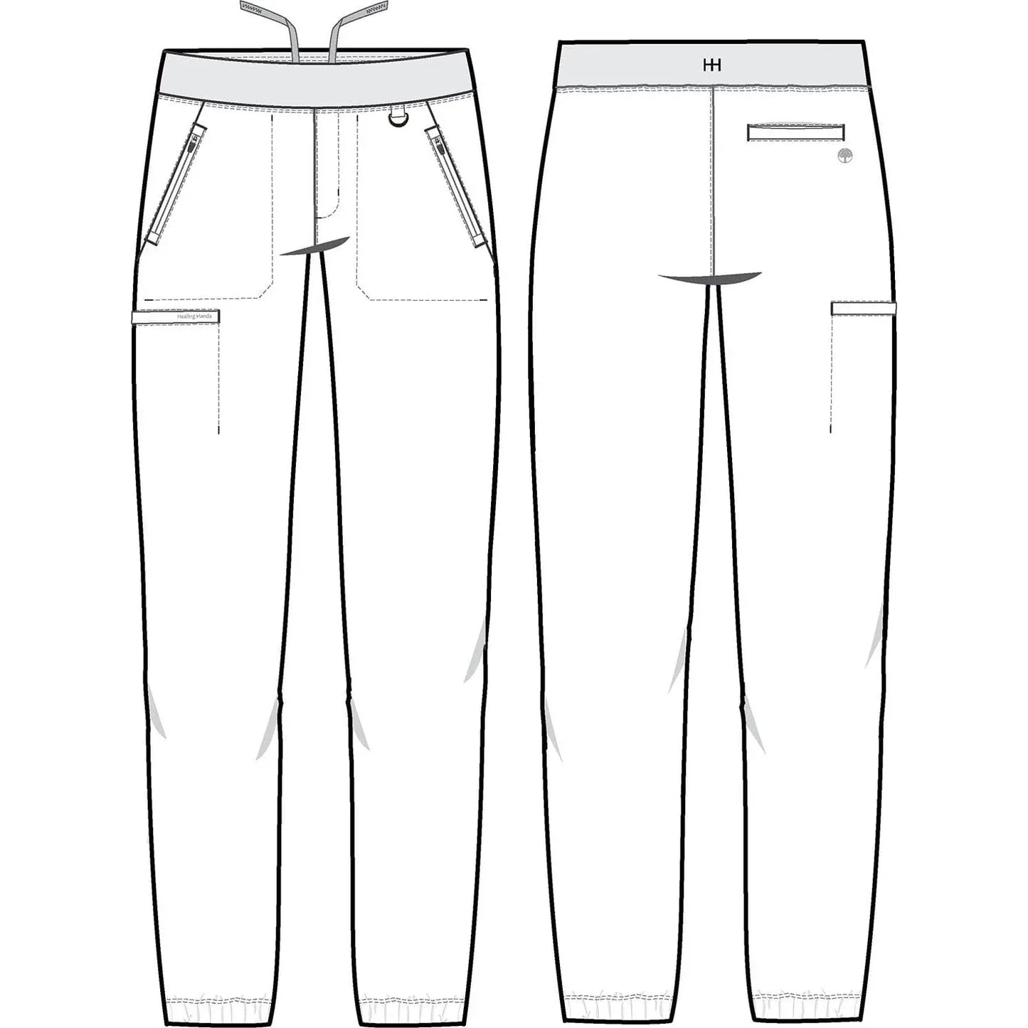 Healing Hands Purple Label Scrubs 9301 Dante Men's Jogger Pant Black