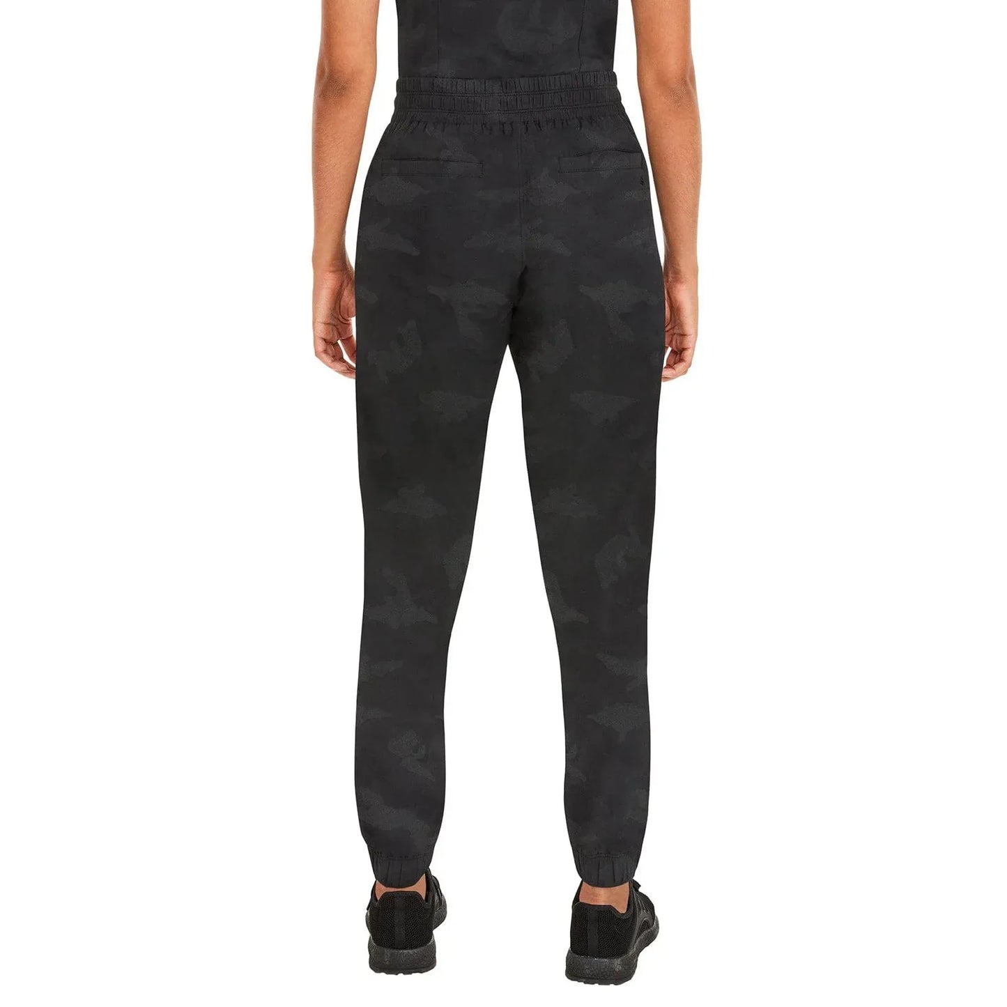 Healing Hands Purple Label Scrubs 9350 Tate Jogger Camo Pant Women Black