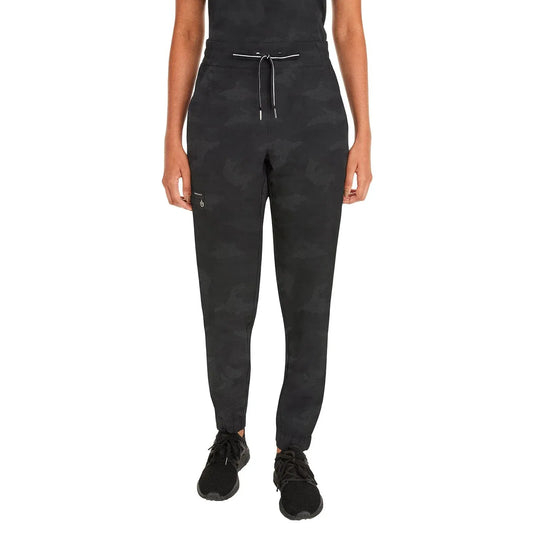 Healing Hands Purple Label Scrubs 9350 Tate Jogger Camo Pant Women Black