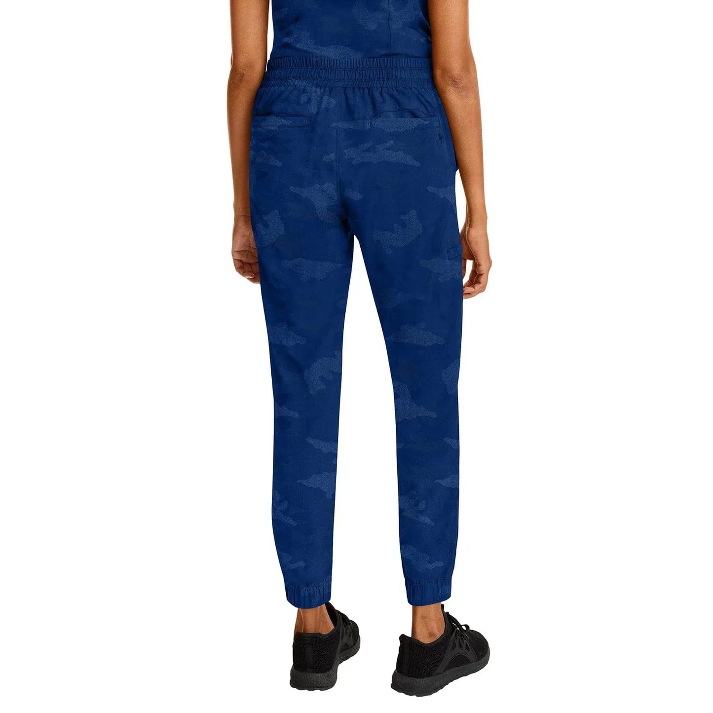 Healing Hands Purple Label Scrubs 9350 Tate Jogger Camo Pant Women Navy