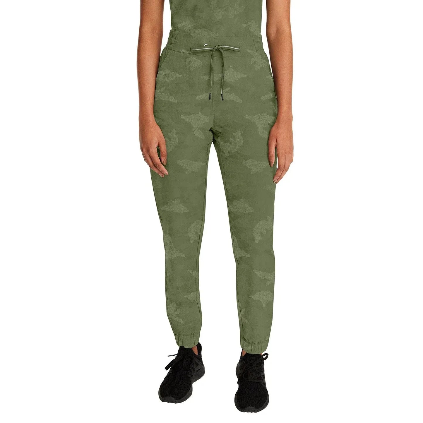 Healing Hands Purple Label Tate Jogger Camo Pant 9350 – Women’s Scrub Pants Olive