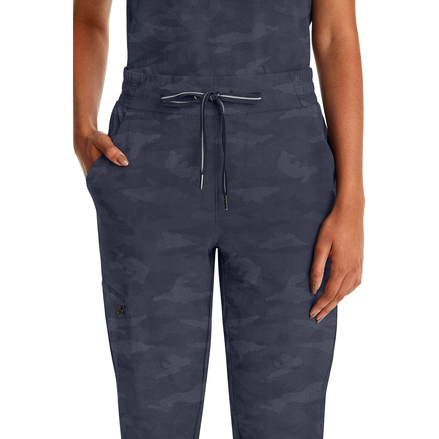 Healing Hands Purple Label Tate Jogger Camo Pant 9350 – Women’s Scrub Pants Pewter