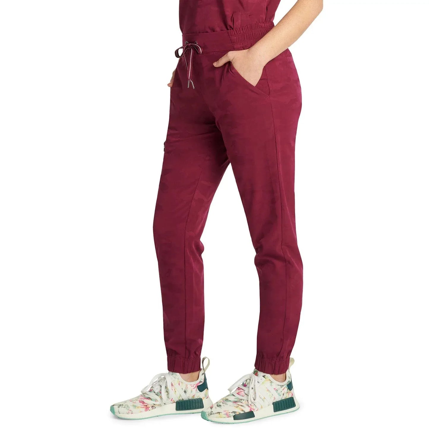 Healing Hands Purple Label Tate Jogger Camo Pant 9350 – Women’s Scrub Pants Wine