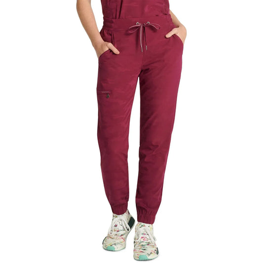 Healing Hands Purple Label Tate Jogger Camo Pant 9350 – Women’s Scrub Pants Wine