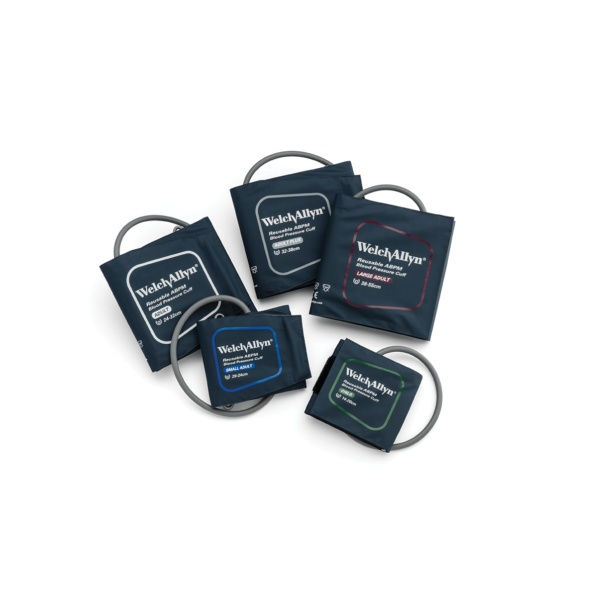 Hillrom Welch Allyn Blood Pressure Cuff FlexiPort Series for ABPM7100 (S) ABPM Reusable Blood Pressure Cuff Adult 24-32 cm for ABPM-7100 Each
