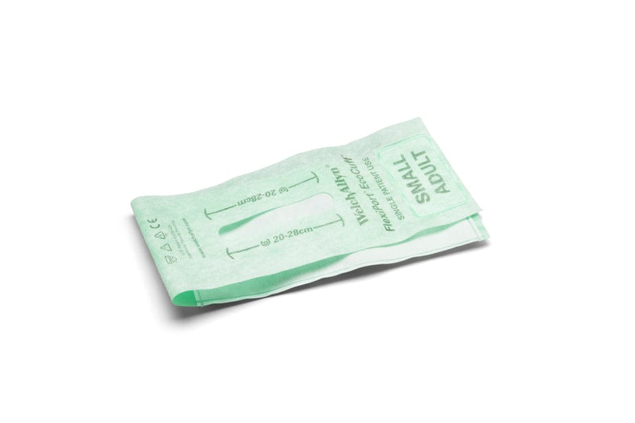 Hillrom - Welch Allyn Disposable EcoCuff BP Cuffs, Single Patient Use, Raw Cuff, Small Adult, 20-28cm (100/Case)