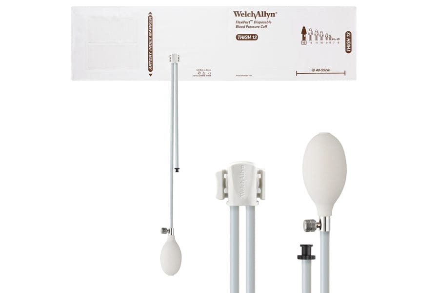 Hillrom - Welch Allyn Soft Disposable FlexiPort Cuff - Two-Tube, Inflation Sys. Thigh, Size 13, 40-55 cm