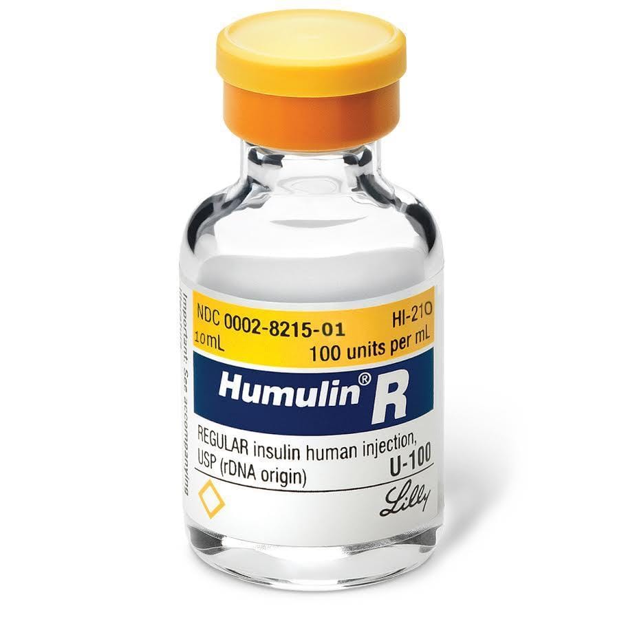 Eli-Lilly Diabetes Care Humulin R Insulin Human 10ml Short Acting