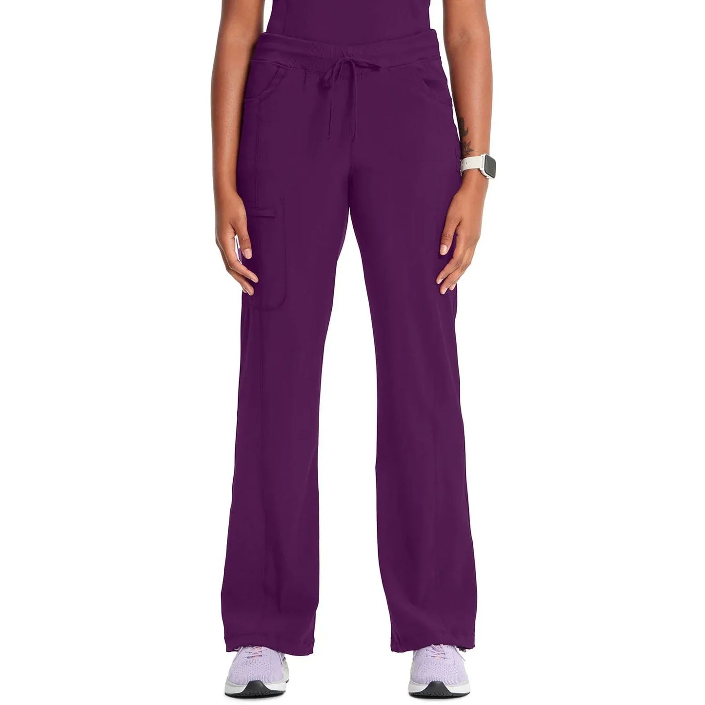 Cherokee Scrubs Pants XS / Petite Cherokee Infinity 1123A Scrubs Pants Womens Drawstring Eggplant